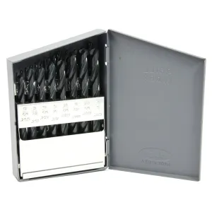 21-Piece Jobber Length Drill Bit Set. High Speed Steel (HSS). 135 Degree Split Point