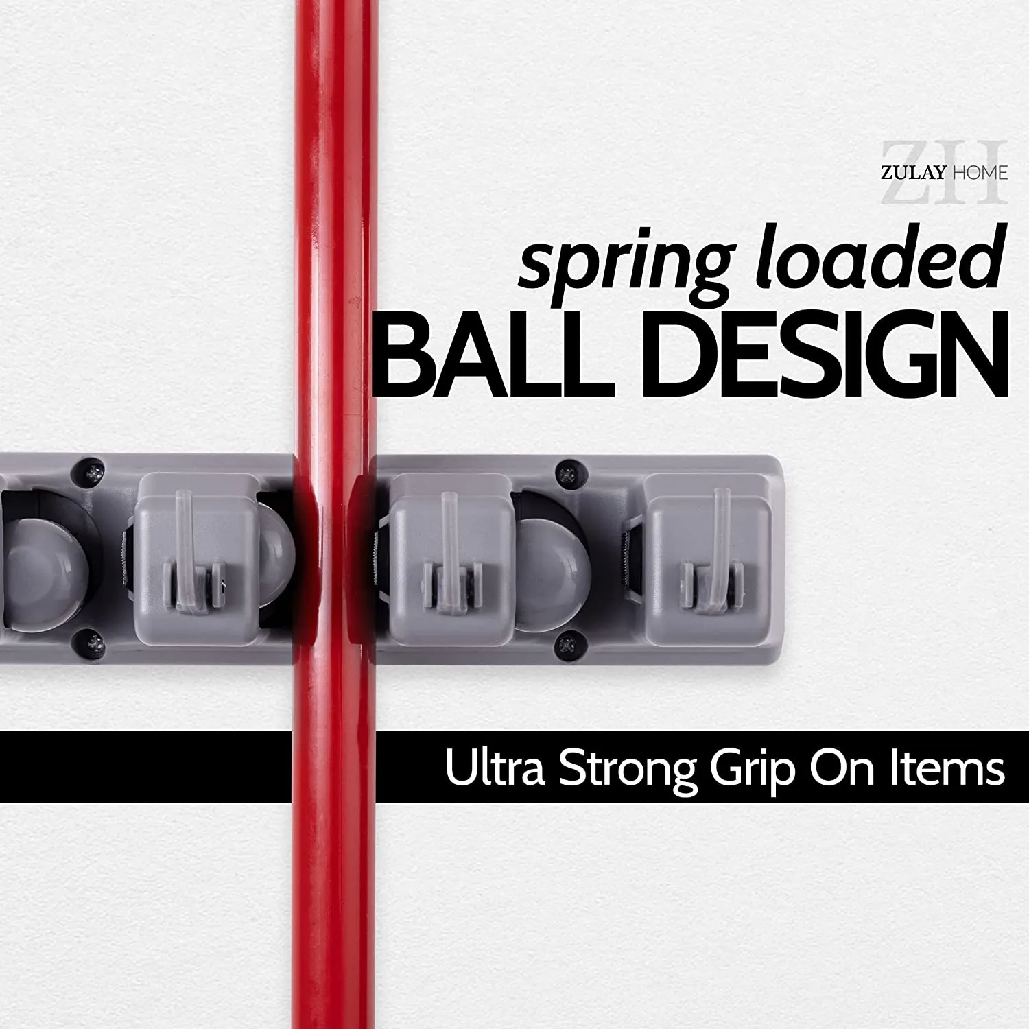(3 Slots) Organizer Utility Racks Mop Holder and Broom Hanger