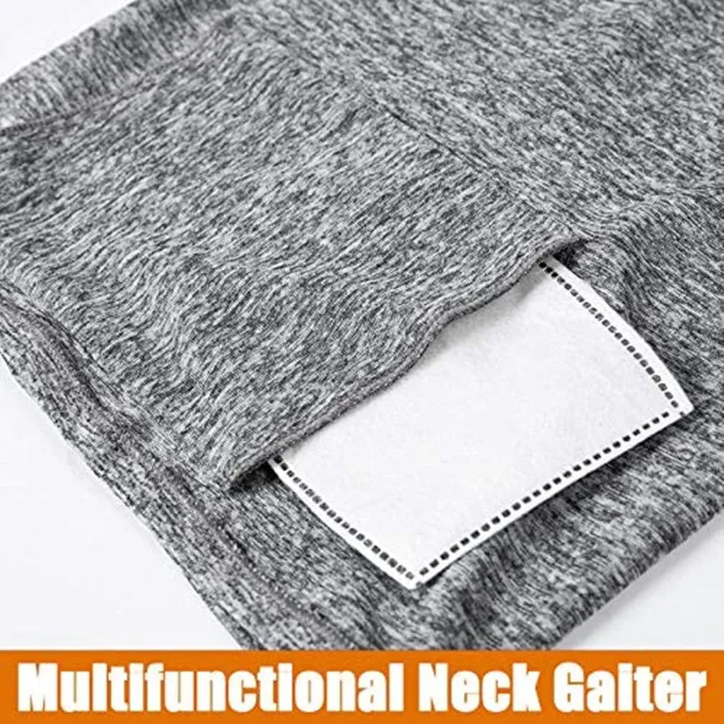 Bandana Neck Gaiter Safety Carbon Filters Face Cover For Men Women Outdoors