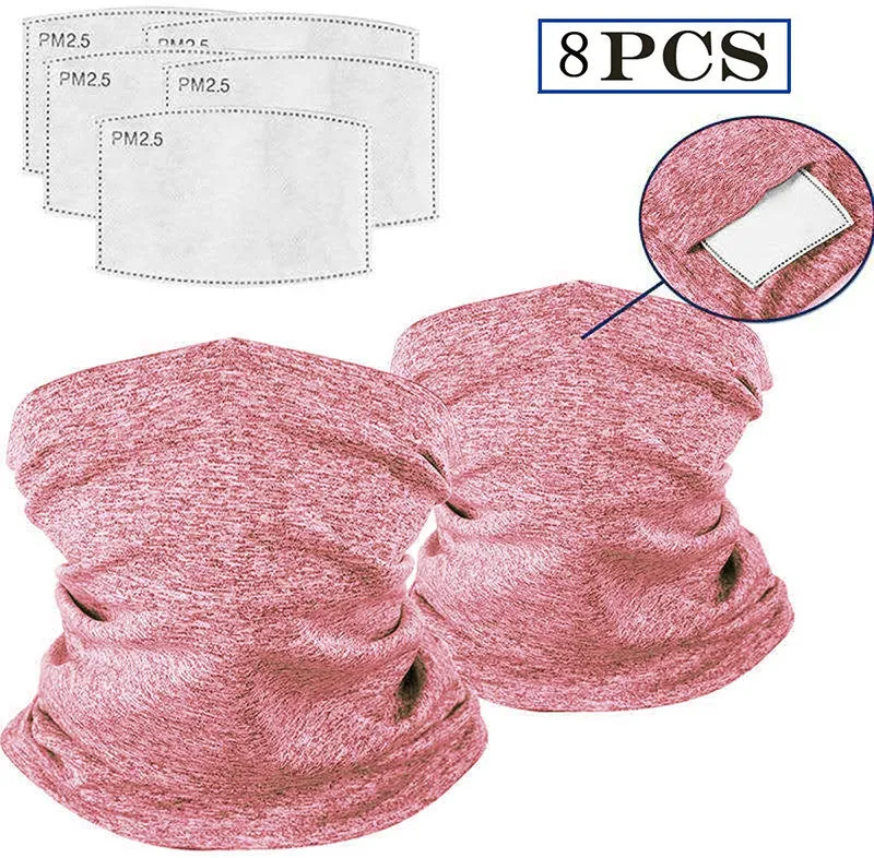 Bandana Neck Gaiter Safety Carbon Filters Face Cover For Men Women Outdoors