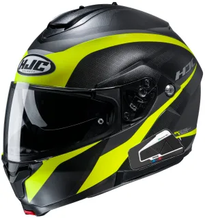 HJC C91 Modular T9S Bluetooth Helmet Taly Graphic MC3 Hi Vis