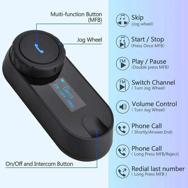 ILM Motorcycle 3 Riders Bluetooth Headset