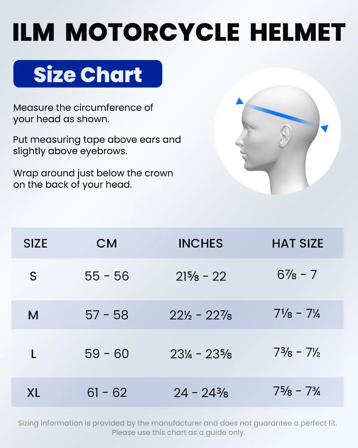 ILM Motorcycle Modular Full Face Helmet Model 906
