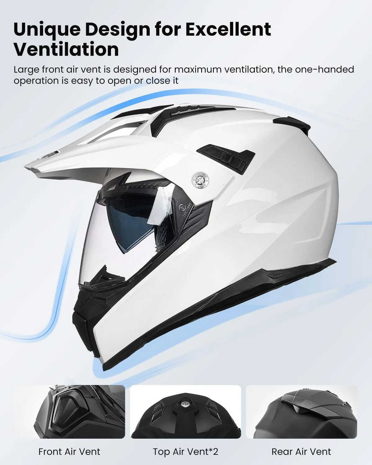 ILM Off Road Motorcycle Dual Sport Helmet Model 606V