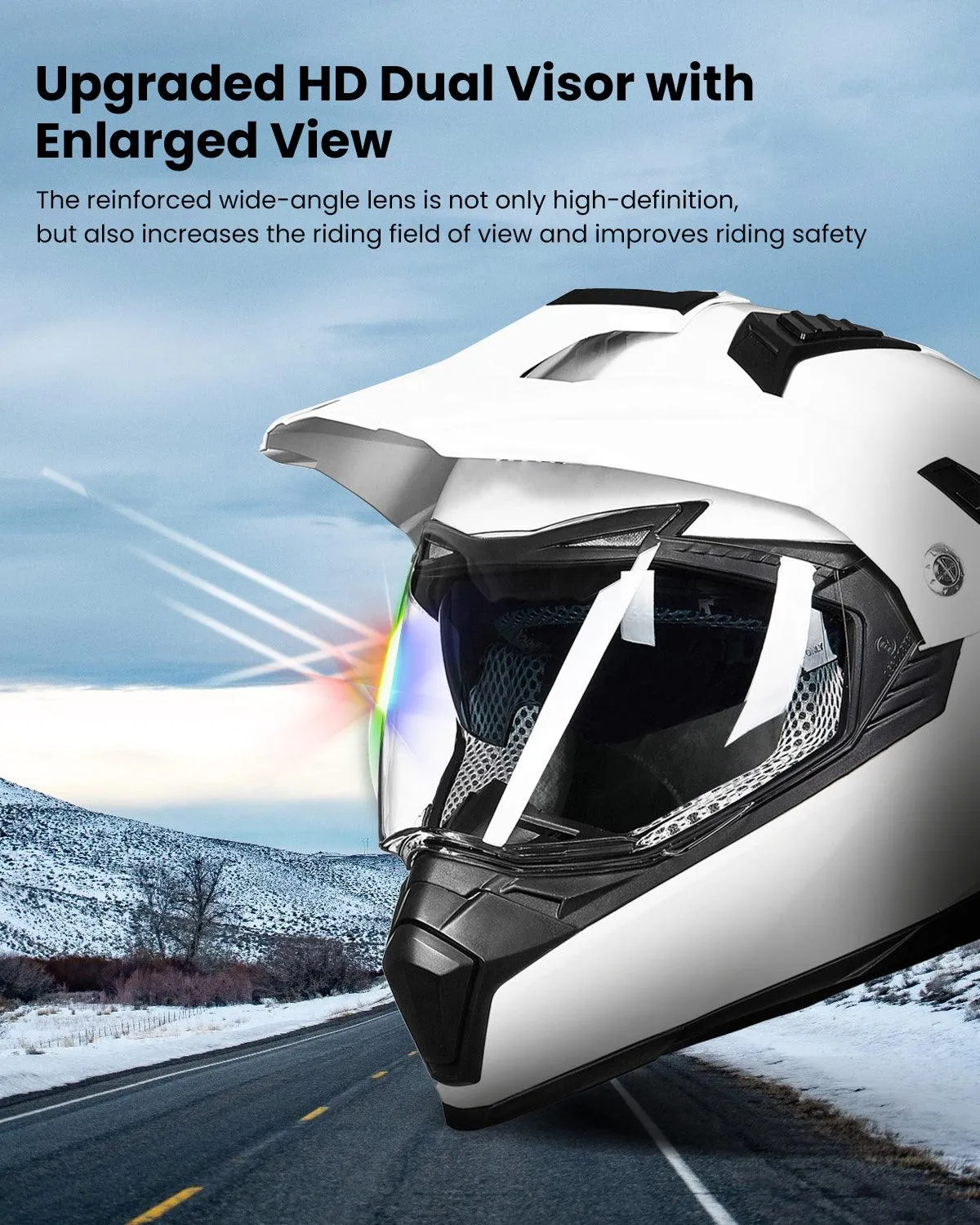 ILM Off Road Motorcycle Dual Sport Helmet Model 606V
