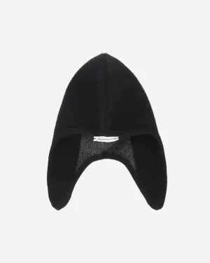 Knitted Logo Helmet Hat Black
