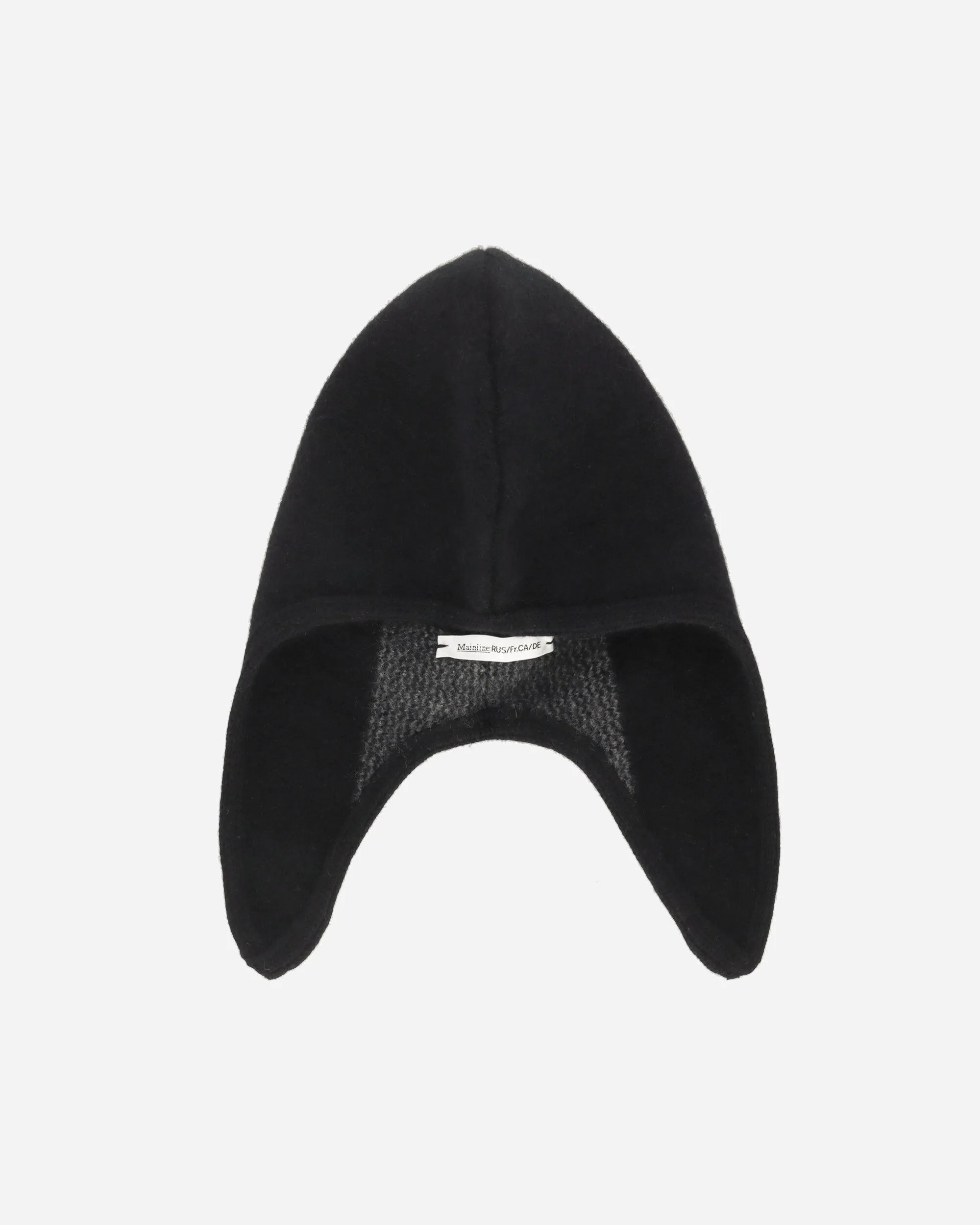 Knitted Logo Helmet Hat Black