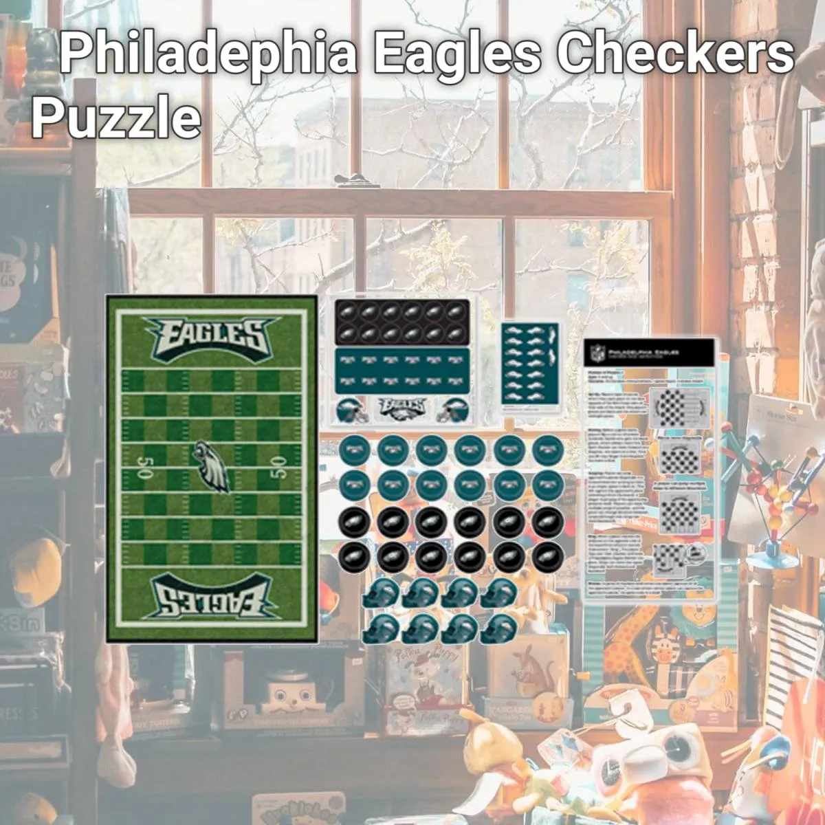 Masterpieces  Philadephia Eagles Checkers Puzzle
