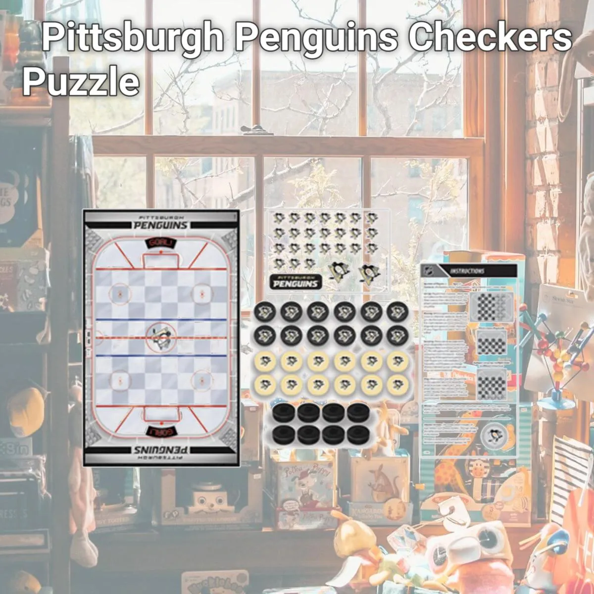 Masterpieces  Pittsburgh Penguins Checkers Puzzle
