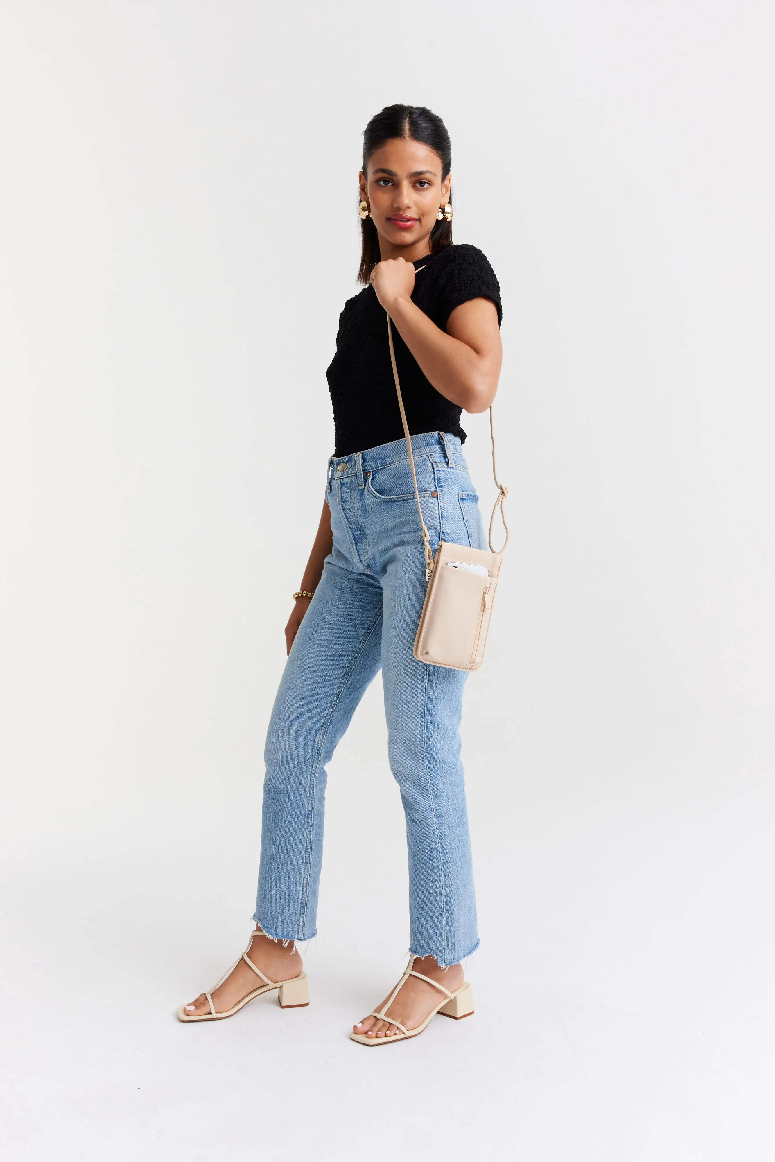 The ID Crossbody Bag In Beige