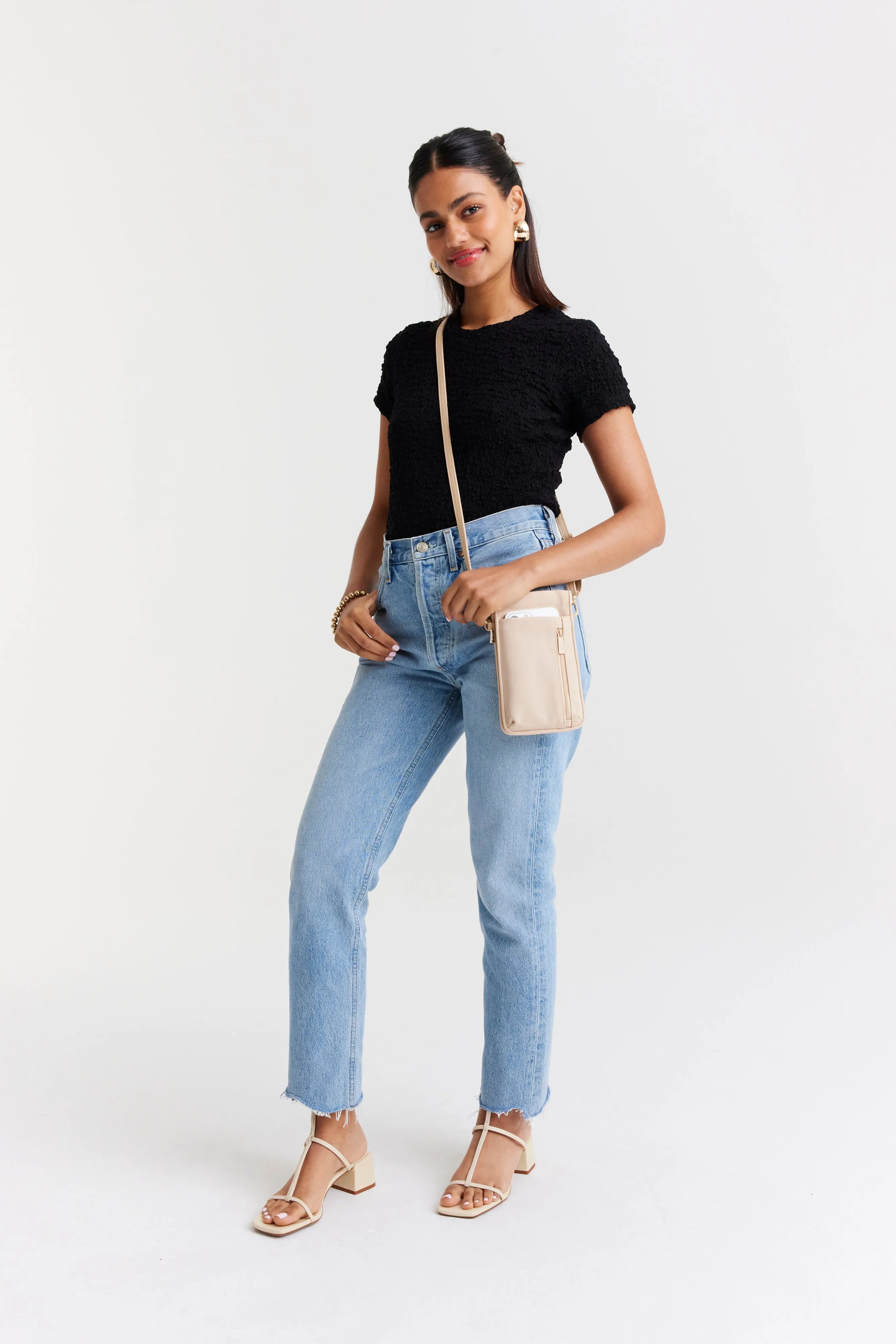 The ID Crossbody Bag In Beige