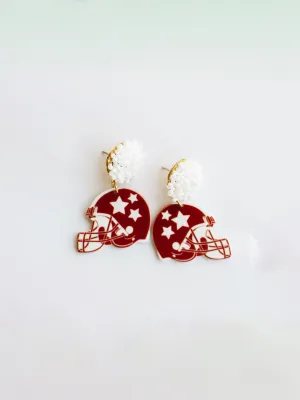 Touchdown Earrings | Crimson