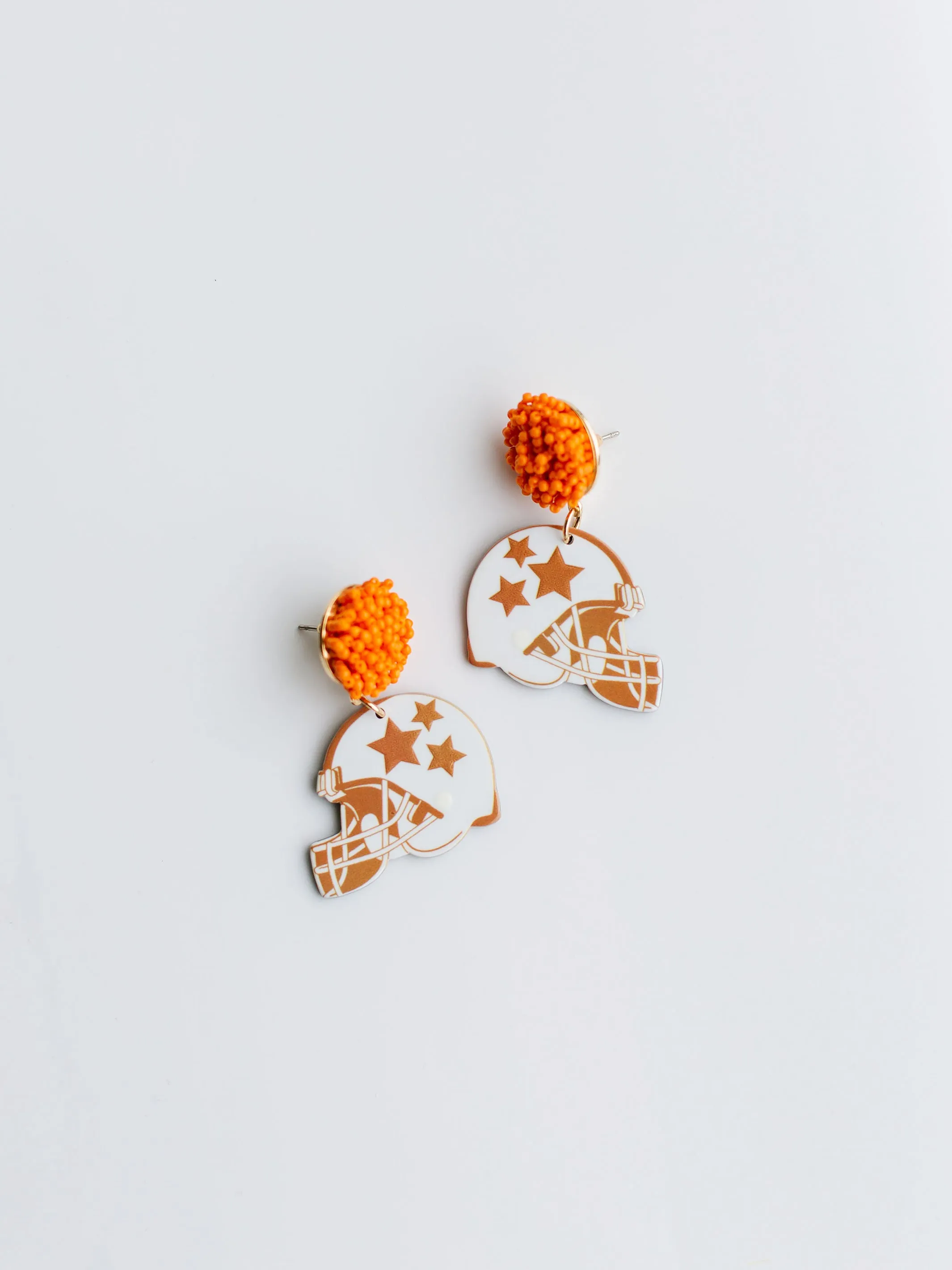 Touchdown Earrings | Orange   White